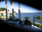 A View from the Lanai of the canal-left - and Sarasota Bay,
   Longboat Key