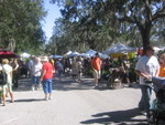  Some of the crowd and vendors at
  Bok Tower