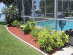  Mac installed new curbing and mulch
   outside the pool