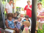  Linda Raye and her karaoke machine
at Jerry and Dee Ann's birthday party
 July 30th, 2011