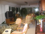  Karen and Von's enclosed back porch
 where we ate dinner
