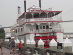 The Georgia Queen takes passengers on
the Savannah River, which is deep enough for mega-ton freighters