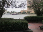  A View of the Westin Hotel and a Tugboat across the Savannah River